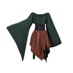 Robe Renaissance médiévale pour femmes Costume gothique victorien irlandais féerique Robe <span class=keywords><strong>corset</strong></span> à lacets vintage - Product Image 6