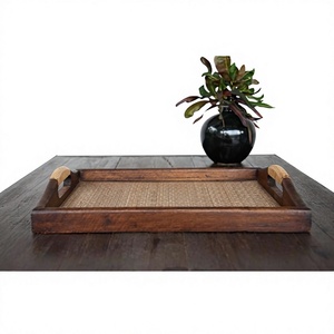 B.S INTERNATIONAL Juego de Bandejas Decorativas de Madera Ecológicas, Hechas a Mano, Grabadas, sin Acabado, Aptas para Lavavajillas y Microondas - Product Image 5