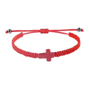 Bracelet de <span class=keywords><strong>prière</strong></span> tressé à la main en corde colorée, motif croix, inspirant, religieux, chrétien, de protection - Grande Vente - Product Image 3