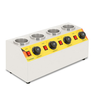 Calentador de Mermelada Comercial NP-310(4) Calentador Eléctrico de Cuatro Botellas para Salsas de Chocolate, Tortilla Chips, Queso y Barras de Aperitivos - Product Image 2
