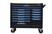 Banc de travail PHIXWELL avec 12 tiroirs roulants, armoire de rangement pour outils, organisateur d'outils robuste avec outils