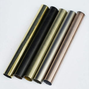 <span class=keywords><strong>Comores</strong></span> Îles Rétro Antique Simple Embouts De Rideau Double Supports Fer Or Rose Tringles À Rideaux Ensemble - Product Image 5