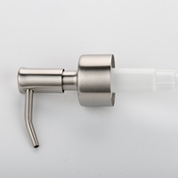 Pompe à lotion en acier inoxydable 28/400 28/410, tête de pompe en métal noire pour flacon de shampoing et de lotion, vente en gros, personnalisable