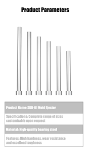 Cao cấp đúc một phần cường độ cao ép phun Phụ Kiện Dụng cụ linh kiện mới tiến bộ 206 "x 2.5" ejector pins - Product Image 3