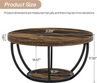Table basse pliable en bois à 2 niveaux, personnalisable, de haute qualité, avec étagères de rangement, structure métallique, moderne et polyvalente, facile à assembler (OEM)