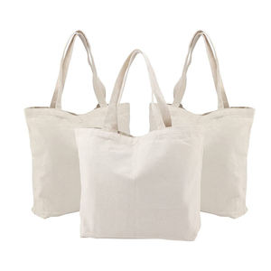 Sac fourre-tout en toile de coton recyclé durable, grande capacité, pour femmes, très vendu, personnalisable. - Product Image 3