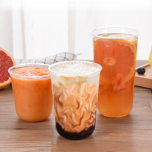 Оптовая продажа, прозрачный одноразовый утолщенный стеклянный стакан для сока, холодного напитка, молочный коктейль, кофейный пластиковый стакан для льда - Product Image 4
