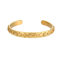 18k PVD Plaqué Or Étoile Lune Céleste En Acier Inoxydable Manchette Bracelet Ouvert Bracelet Anneau Ensemble pour Femmes 2025 Bijoux