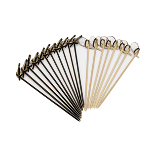 Bán buôn 100 cái/gói tre looped xiên tre Knot xiên tre Knot Cocktail Picks - Product Image 3