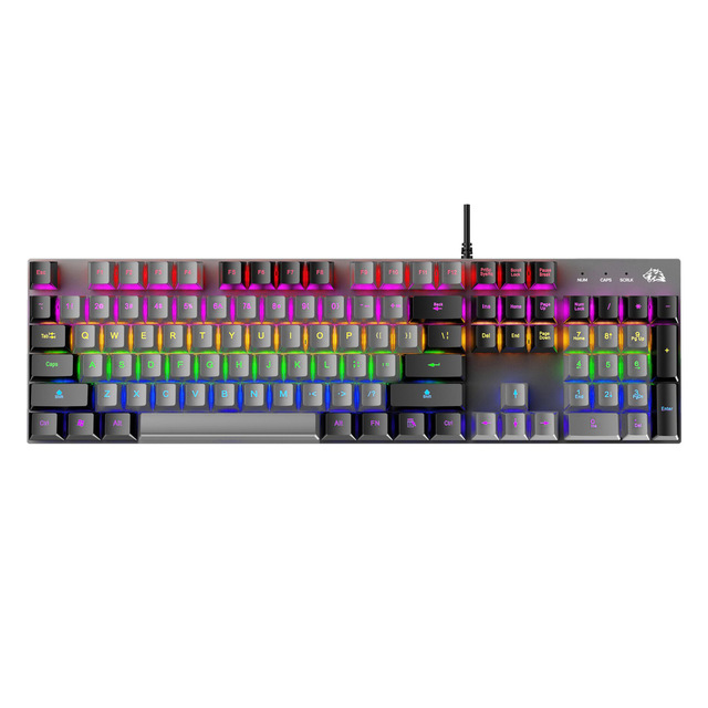 104 Keys Blue Switch Full Size Free Wolf K1 Wired Backlight Mechanical Keyboard