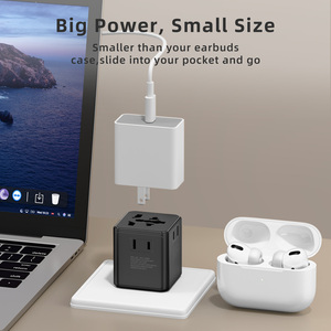 Wontravel 2500W World 3AC <b>Sockets</b> Universal Travel Adapter Compact Size Small Plug Travel Charger - Product Image 3