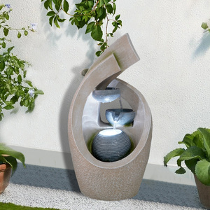 Fontaine d'eau en polyrésine de style classique fait à la main <span class=keywords><strong>avec</strong></span> LED <span class=keywords><strong>pour</strong></span> la décoration d'ornements de <span class=keywords><strong>jardin</strong></span> intérieur/extérieur - Product Image 5