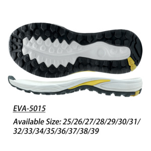 <span class=keywords><strong>Suola</strong></span> per <span class=keywords><strong>Scarpe</strong></span> OEM in EVA e TPR Bicolore, Battistrada a Dente di Sega Zigzag, Bordo in TPR con Accento Giallo per <span class=keywords><strong>Scarpe</strong></span> da Trail Running - Product Image 1
