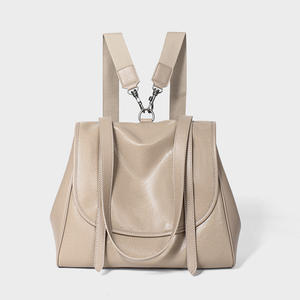 Sac à dos rétro en cuir véritable grande capacité, sac à dos en cuir souple tendance, sac à bandoulière de style universitaire, sac de voyage, sac bandoulière - Product Image 5