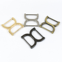 Meetee BF188 25mm Kleidungsgürtel und Gepäck Verstellbarer Verbinder Doppel-D-Ring-Schnalle Dreifach-Gleitring-Schnallen
