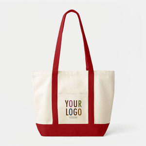 Sac fourre-tout en toile personnalisé imprimé de logo Sac fourre-tout en toile robuste Cadeaux à provisions Sac vintage Sacs à main fourre-tout en toile pour femmes - Product Image 3