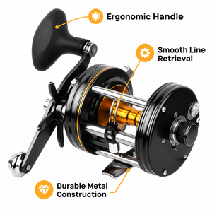 <span class=keywords><strong>รอก</strong></span><span class=keywords><strong>เบ</strong></span><span class=keywords><strong>ท</strong></span>คาสติ้งอลูมิเนียม CNC <span class=keywords><strong>ท</strong></span>นทาน สำหรับตกปลาจากเรือ ตกปลาแม่น้ำ จิ๊กกิ้ง อัตราทดเกียร์ 5.3:1 แรงต้านสูงสุด 10 กก. อุปกรณ์ตกปลาขนาดใหญ่ - Product Image 3