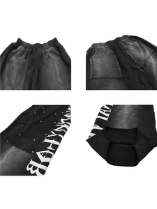 Tùy Chỉnh Đinh Tán Flare Mồ Hôi Quần Cho Nam Giới Dây Kéo Thạch Màn Hình In Nặng Cotton Baggy Pháp Terry Jogger Theo Dõi Mồ Hôi - Product Image 2