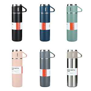 Gourdes personnalisées 500 ml pour femme, <span class=keywords><strong>en</strong></span> silicone, portables, <span class=keywords><strong>en</strong></span> métal, à double paroi, thermos sous vide pour l'eau chaude - Product Image 6