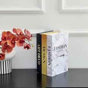 2024 new design gold stamping luxury style rigid cardboard gift storage decorative fake book shape packaging box