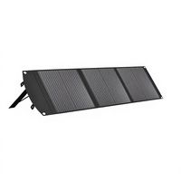 Panneau solaire noir pliable 60W avec alimentation de stockage d'énergie 300W pour plus de scénarios, panneau photovoltaïque pliable