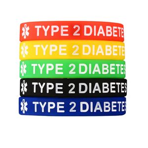 Gelang Silikon Fashion Medis untuk Anak-Anak Penderita <span class=keywords><strong>Diabetes</strong></span> Tipe 1 dan Tipe <span class=keywords><strong>2</strong></span>, Gelang Kesadaran <span class=keywords><strong>Diabetes</strong></span>, Gelang ID <span class=keywords><strong>Diabetes</strong></span> - Product Image 2