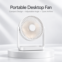 Ventilateur portable rechargeable à clipser, mini ventilateur de bureau, angle réglable, flux d'air silencieux pour la maison et le bureau, OEM ODM, vente en gros