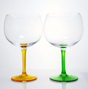 Wholesale Custom Hand Blown 690 ml Colored Stem Goblet Wine <strong>Glasses</strong> <strong>Gin</strong> <strong>Glass</strong> <strong>Gift</strong> <strong>Set</strong> - Product Image 1