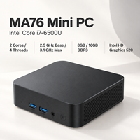 PC Mini Gaming Desktop PC Workstation Kantor Grosir Intel Core I7 6500U 8 16GB 256 512GB 4K Dual HD-MI WiFi 6 Win 11/10