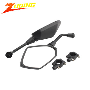 Zuqing Motorcycle Rearview Mirror Black Universal Off-road Bike Mirror With Mounting <b>Clamps</b> For Sur Ron <b>Light</b> Bee - Product Image 1