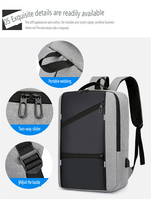 Mochila para Portátil con Logotipo Personalizado, Puerto de Carga USB, Venta al Por Mayor OEM, Mochila Escolar, Universitaria, de Negocios, de Viaje, para Hombre y Mujer, con Tira Reflectante