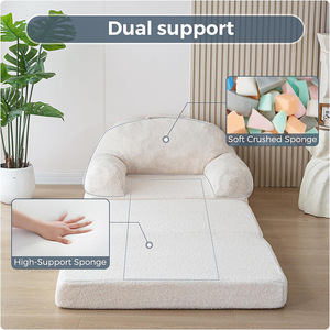 Matelas pliable multifonctionnel en éponge pour étudiants, pour dormir au sol au bureau, avec rembourrage en coton - Product Image 2