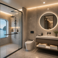 Capsule Spatiale de Luxe E5 – Maison Préfabriquée Modulaire Mobile pour Glamping, Cabine Compacte 28 m² en Acier Robuste avec Fonctionnalités Intelligentes
