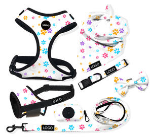 Hiçbir çekme ayarlanabilir köpek koşum yaka tasma seti veteriner etiket kurdela baskı <span class=keywords><strong>Pet</strong></span> yaka deri sürdürülebilir deri köpek adı etiketi - Product Image 3