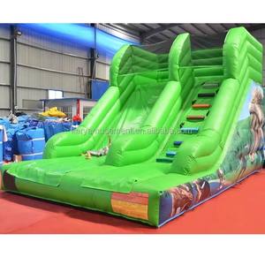 Tobogán Inflable de PVC Grueso y Resistente, Color Verde Dinosaurio, para Piscina, Escuela y Uso Interior, Tobogán con Brincolín para Niños - Product Image 2