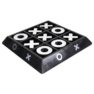 HMS Nickel e legno scuro Tic Tac Toe gioco scultura stampata modello di gioco da tavolo gioco per intrattenere
