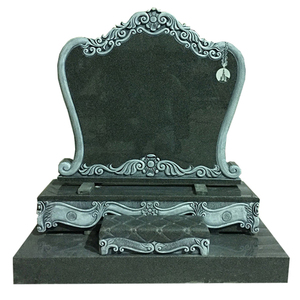 Cheap Upright Antique Heart Shape Headstone Tombstone <strong>Memorials</strong> <strong>Stone</strong> with Rose Flower Carving - Product Image 3