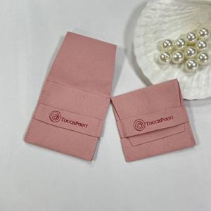 Sacs d'emballage de bijoux en microfibre de 8*8 cm imprimés de logo personnalisé pochettes d'emballage d'enveloppe à rabat pour bijoux - Product Image 2