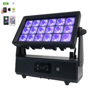 Luz LED para Exteriores IP65 con Batería, 18*20W RGBWAUV, Efecto Wash, Control DMX Inalámbrico por Wifi, para Fiestas, Eventos, DJ, Discotecas, Bodas