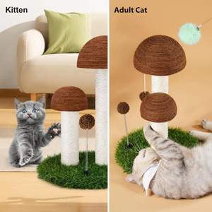 Doğal Sisal kurulu Scratcher mantar kedi tırmalama sütunu iyi davranış mobilya yavru kahverengi renk çizik kediler için - Product Image 1