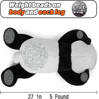 Peluche Panda Noir et Blanc ODM OEM, Jouet en Coton PP pour Enfants, Style Chinois, Poupée Pondérée pour Noël