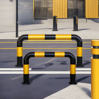 Barrière de sécurité industrielle anti-impact robuste en forme de U pour parking, poteau de protection en acier au carbone