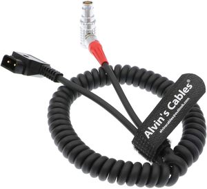 Alvin's Cables <span class=keywords><strong>RED</strong></span> DSMC2 Kamera-Stromkabel, geflochten, verwicklungsfrei, 6-polig, rechtwinklig, D-Tap Buchse, für DJI Ronin 4D - Product Image 1