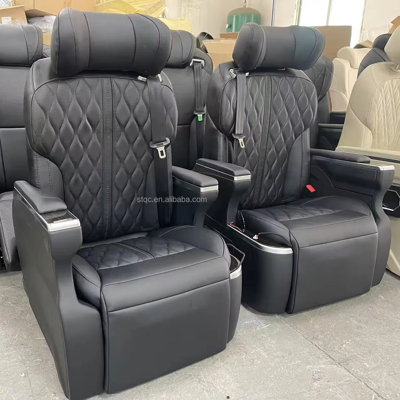 Luxury Car Seats Premium Leather Racing Bucket Style - Main Image