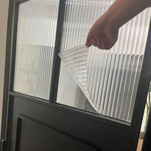 Film adhésif cannelé <span class=keywords><strong>translucide</strong></span> <span class=keywords><strong>pour</strong></span> fenêtre, effet verre cannelé, <span class=keywords><strong>pour</strong></span> la confidentialité, prix de gros - Product Image 2