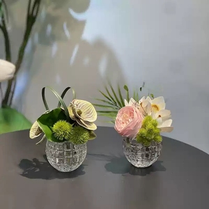 Arreglo Floral <span class=keywords><strong>de</strong></span> <span class=keywords><strong>Cristal</strong></span> <span class=keywords><strong>con</strong></span> Flores <span class=keywords><strong>Artificiales</strong></span> Hechas a Mano <span class=keywords><strong>de</strong></span> Estilo Clásico y Plantas Verdes, Jarrón <span class=keywords><strong>de</strong></span> 5 pies para Sala <span class=keywords><strong>de</strong></span> Estar, Comedor u Oficina <span class=keywords><strong>de</strong></span> Ventas - Product Image 2