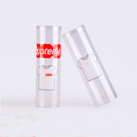 Personnalisé pvc cylindre cosmétique alimentaire affiche t-shirt clair cylindre rond emballage de tube en plastique