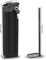 Batterie de vélo électrique amovible au lithium avec chargeur, grande capacité, protection BMS (48V 13Ah 0-1000W) - Entrepôt UE