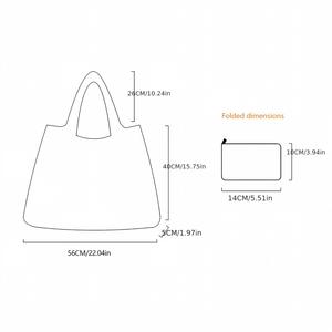 Nouveau sac à bandoulière pliable écologique en polyester, grande capacité, pour les courses au supermarché - Product Image 6