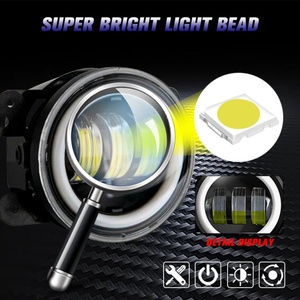Feux antibrouillard LED de 4 pouces avec yeux d'ange pour Jeep Wrangler JK, accessoires DRL LED, feux de jour, feux de brouillard, clignotants, lentilles LED - Product Image 5